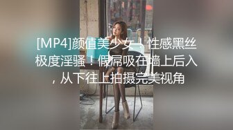 [MP4]颜值美少女！性感黑丝极度淫骚！假屌吸在墙上后入，从下往上拍摄完美视角