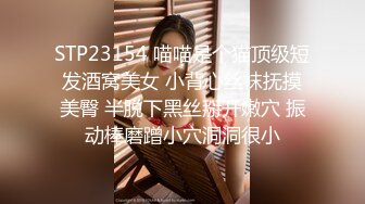 STP23154 喵喵是个猫顶级短发酒窝美女 小背心丝袜抚摸美臀 半脱下黑丝掰开嫩穴 振动棒磨蹭小穴洞洞很小