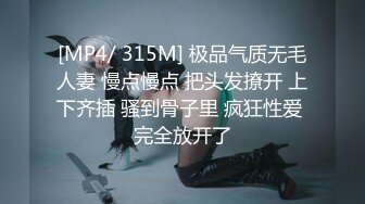 [MP4/ 315M] 极品气质无毛人妻 慢点慢点 把头发撩开 上下齐插 骚到骨子里 疯狂性爱 完全放开了