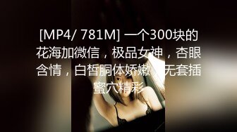 [MP4/ 781M] 一个300块的花海加微信，极品女神，杏眼含情，白皙胴体娇嫩，无套插蜜穴精彩